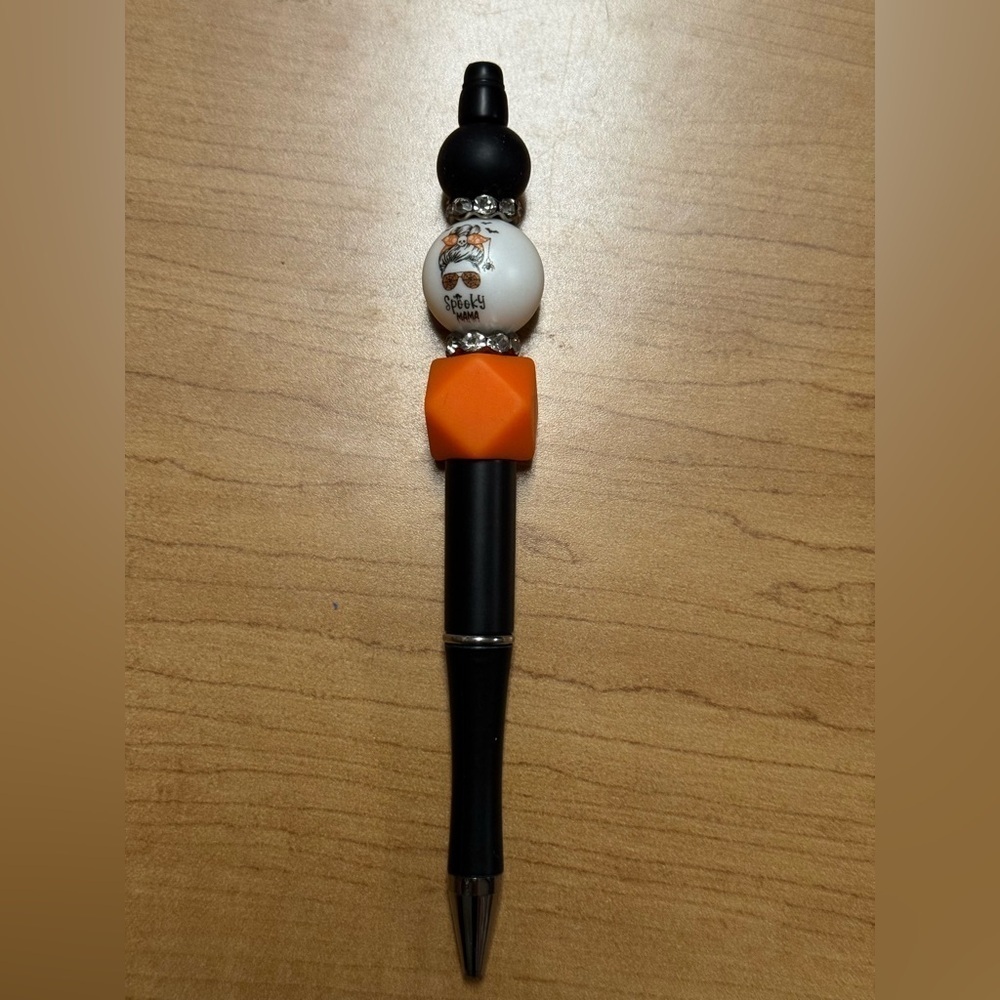 Spooky Mama Beaded Pen